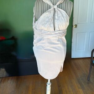 Luxxel Cream Halter Dress